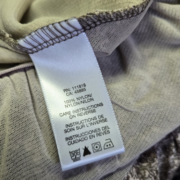 MICHAEL KORS | Floral Paisley Sleeveless Top In Taupe/Purple/Brown sz S - Picture 8 of 9